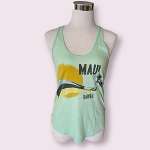 Techstyles Sportswear Green “Maui Hawaii” Racerback Tank